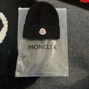Moncler Classic Black Knit Beanie